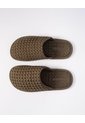 Pantufla Tipo Mule Tejido Waffle Café Hombre Cafe de PUNTO BLANCO