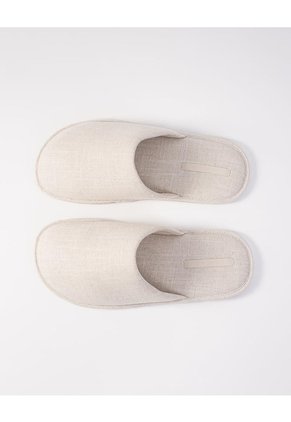 Pantufla Tipo Mule Beige Hombre Beige