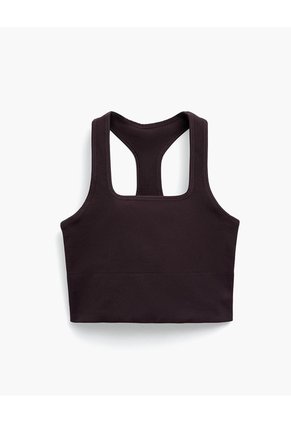 Crop Top Deportivo Soporte Alto Seamless Vino Tinto Rojo