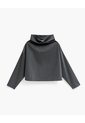 Camisa Manga Larga Oversize Cuello Alto Gris Mujer Gris de PUNTO BLANCO