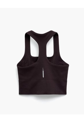 Crop Top Deportivo Soporte Alto Seamless Vino Tinto Rojo