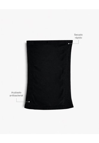Cuello Deportivo Microfibra Negro Unisex Negro PUNTO BLANCO