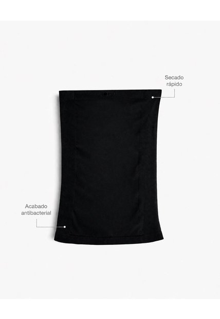 Cuello Deportivo Microfibra Negro Unisex Negro