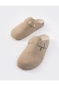 Zuecos Tipo Clog Beige Hombre Beige de PUNTO BLANCO