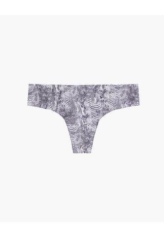 Panty Tipo Tanga Microfibra Invisible Estampado Gris PUNTO BLANCO