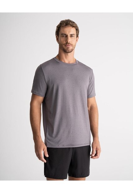 Camiseta Deportiva Control Humedad Gris Hombre Gris