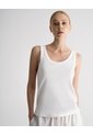Camiseta Esqueleto Regular Algodón Blanca Mujer Blanco de PUNTO BLANCO