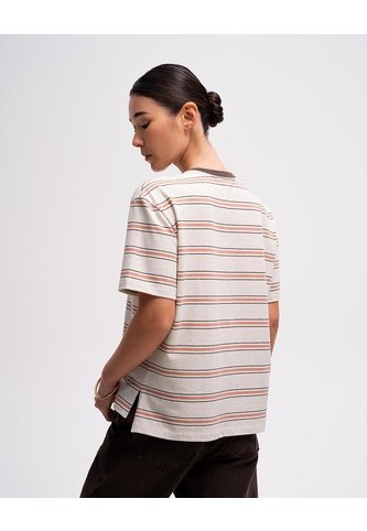 Camiseta Regular Algodón Rayas Mujer Rosa PUNTO BLANCO
