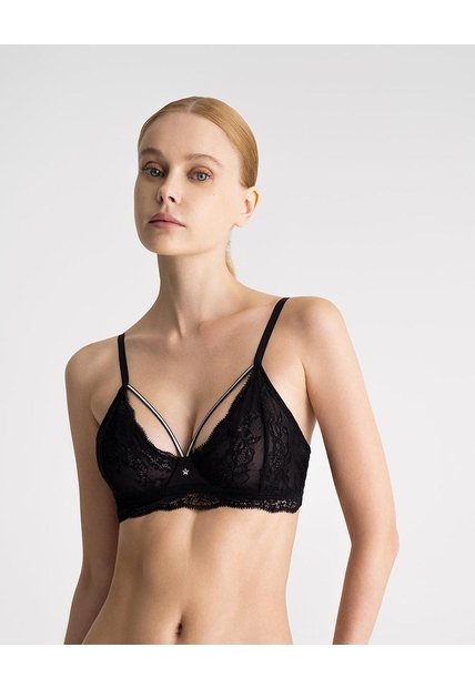 Top Soporte Ligero En Ecaje Negro Negro