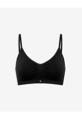 Top Soporte Ligero Seamless Copas Removibles Negro Negro PUNTO BLANCO