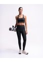 Legging Deportivo Tiro Alto Control Abdomen Negro Mujer Negro de PUNTO BLANCO