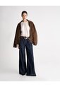 Jean Wide Leg Tiro Alto índigo Oscuro Mujer Azul de PUNTO BLANCO