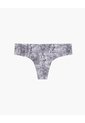 Panty Tipo Tanga Microfibra Invisible Estampado Gris de PUNTO BLANCO