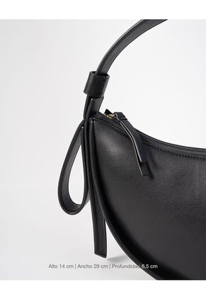 Bolso Media Luna Negro Mujer