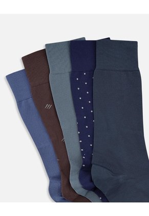Medias Hombre Largas Formales Pack X5 Surtido