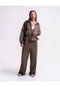 Pantalón Deportivo Tiro Medio Secado Rápido Café Mujer Cafe de PUNTO BLANCO