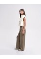 Pantalón Regular Tiro Alto Café Mujer Cafe de PUNTO BLANCO