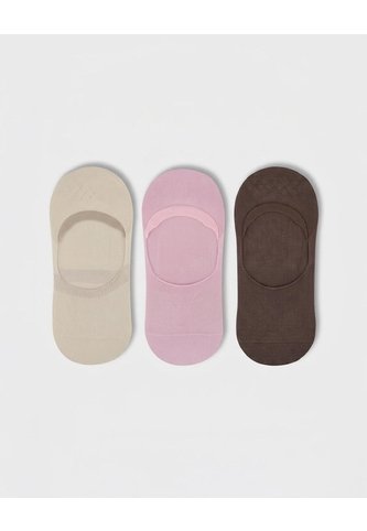 Medias Mujer Baleta Antideslizante En Talón Pack X3 Surtido PUNTO BLANCO