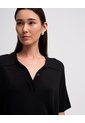 Polo Regular Tejido De Punto Negra Mujer Negro de PUNTO BLANCO