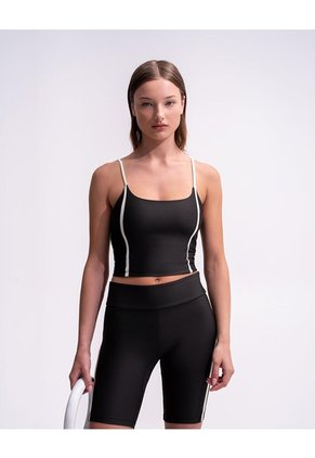 Top Deportivo Soporte Medio Control Humedad Negro Negro