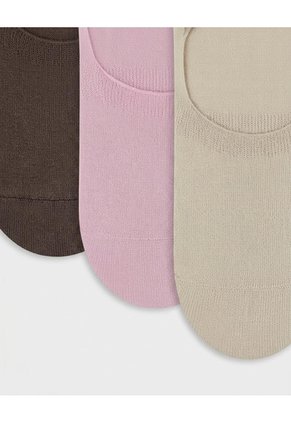 Medias Mujer Baleta Antideslizante En Talón Pack X3 Surtido