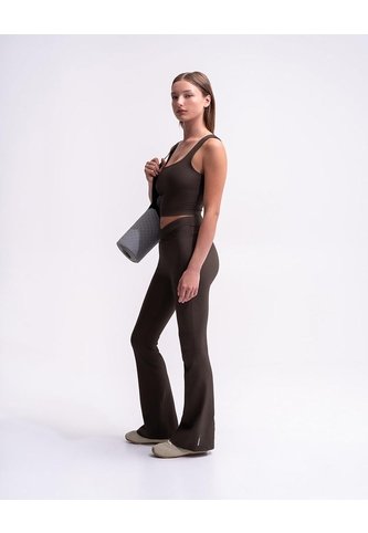 Pantalón Deportivo Tiro Alto Control Humedad Café Mujer Cafe PUNTO BLANCO