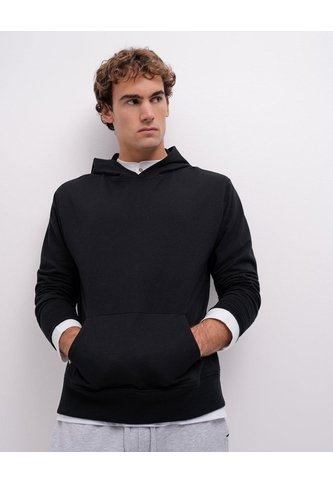 Buzo Confort Tipo Hoddie Negro Hombre Negro PUNTO BLANCO