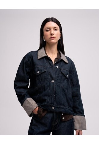 Chaqueta Oversize Denim índigo Oscuro Mujer Azul PUNTO BLANCO