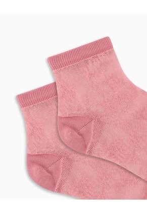 Medias Mujer Tobilleras Transparencia Rosadas