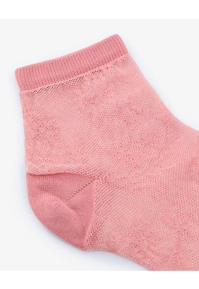 Medias Mujer Tobilleras Transparencia Rosadas