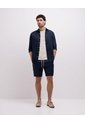 Bermuda Regular Lino Azul Hombre Azul de PUNTO BLANCO