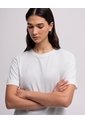 Camiseta Regular Manga Corta Blanca Mujer Blanco de PUNTO BLANCO