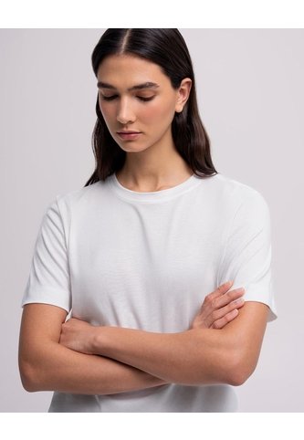 Camiseta Regular Manga Corta Blanca Mujer Blanco PUNTO BLANCO