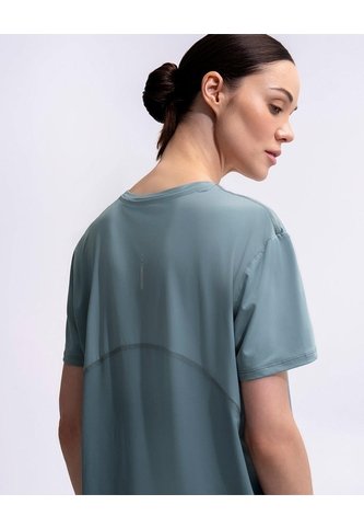 Camiseta Deportiva Control Humedad Verde Mujer Gris PUNTO BLANCO
