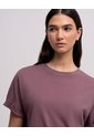 Camiseta Oversize Algodón Manga Corta Morada Mujer Purpura de PUNTO BLANCO