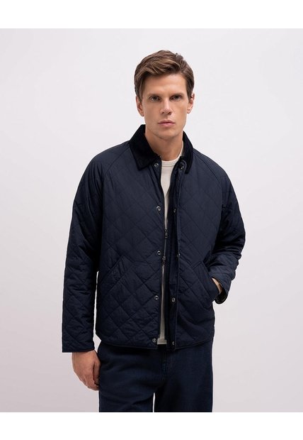 Chaqueta Regular En Drill Azul Hombre Azul