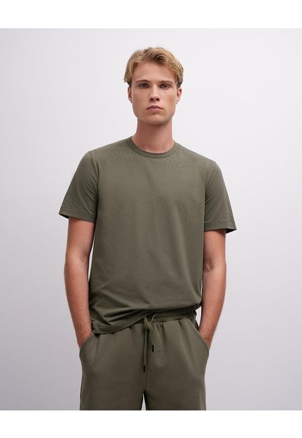 Camiseta Regular Verde Hombre Verde