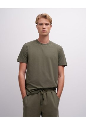 Camiseta Regular Verde Hombre Verde
