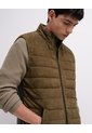 Chaleco Regular Acolchado Cuero Doble Faz Multicolor Hombre Verde de PUNTO BLANCO