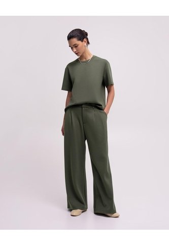 Pantalón Confort Tiro Medio Verde Mujer Verde PUNTO BLANCO
