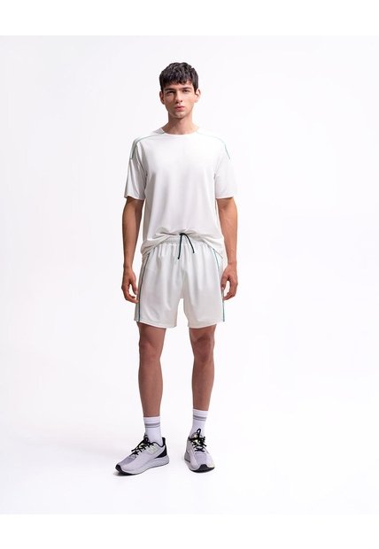 Pantaloneta Deportiva Secado Rápido Blanca Hombre Blanco