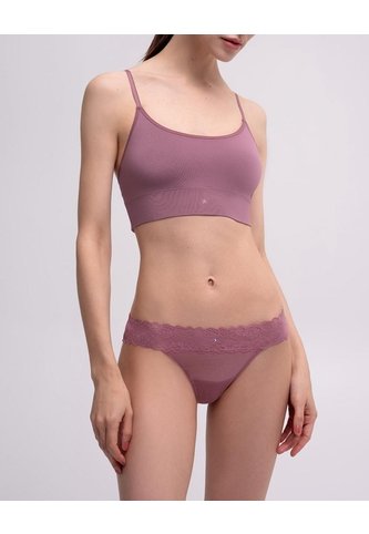 Panty Brasilero En Punto Tiro Medio Palo De Rosa Rosa Claro PUNTO BLANCO