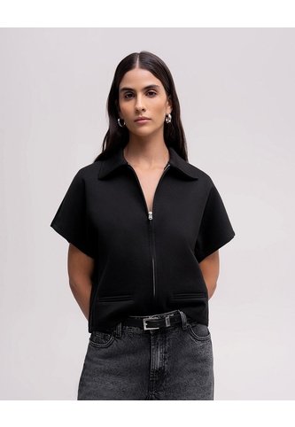 Chaleco Confort Regular Negro Mujer Negro PUNTO BLANCO