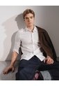 Camisa Manga Larga Slim Algodón Blanca Hombre Blanco de PUNTO BLANCO
