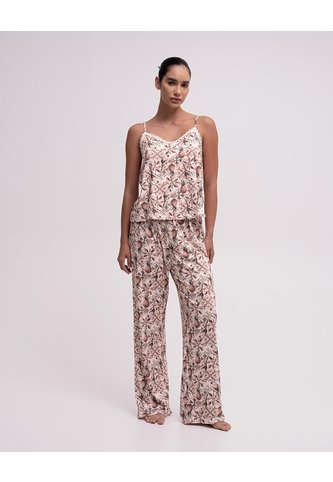 Blusa + Pantalón De Pijama Estampado Mujer Rosa PUNTO BLANCO