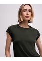 Camiseta Slim Algodón Verde Mujer Verde de PUNTO BLANCO