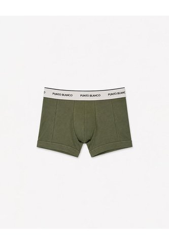 Bóxer Corto Ajustado Panel Amplio Algodón Verde Hombre Verde PUNTO BLANCO