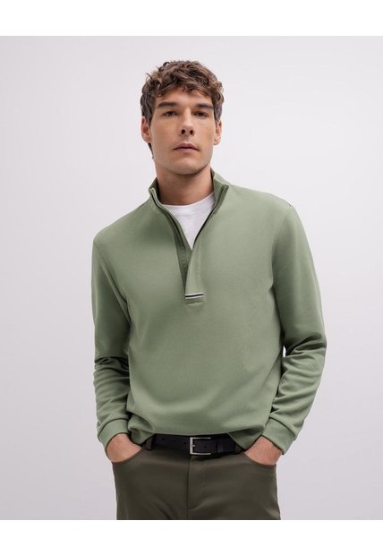 Buzo Tipo Polo Regular Verde Hombre Verde