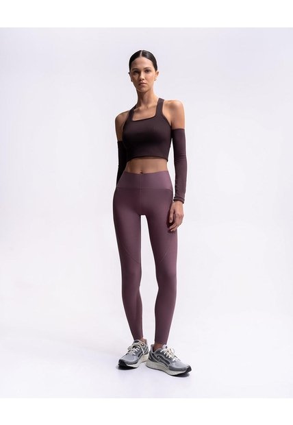 Legging Deportivo Control Abdomen Morado Mujer Purpura