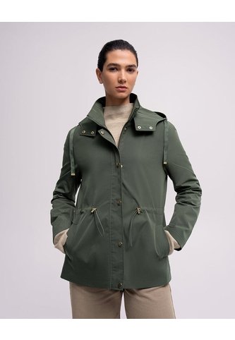 Chaqueta Parka Regular Capucha Removible Verde Mujer Verde PUNTO BLANCO